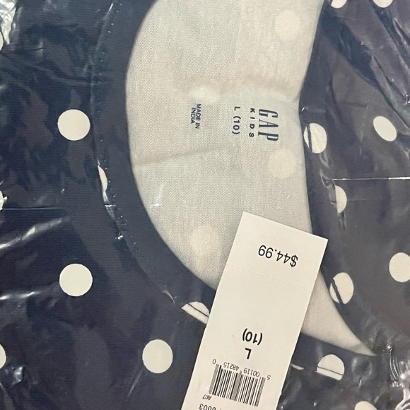 NWT Kids Skort Two-Piece Outfit - navy and white polka dots - Picture 4 of 4